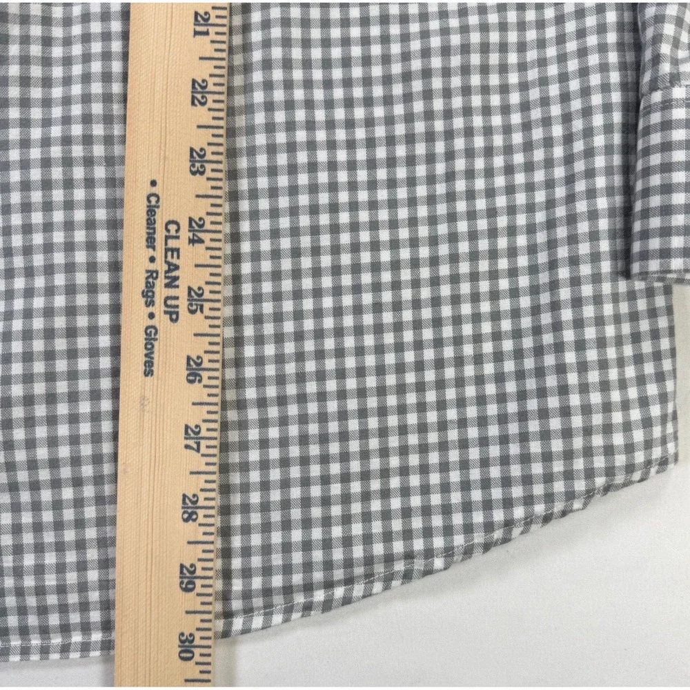Polo Ralph Lauren Button Down Mens XXL Grey Excellent Gingham Custom Fit Shirt‎